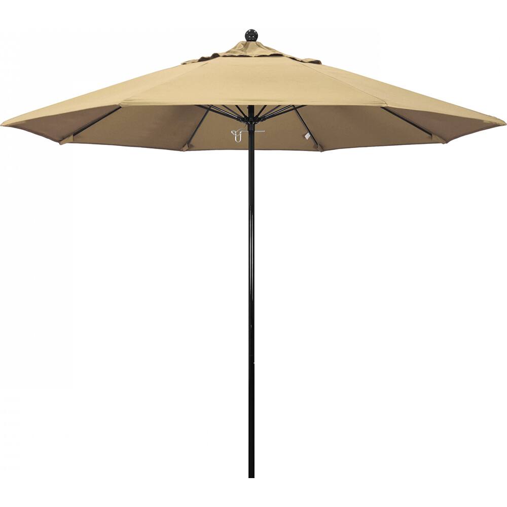 California Umbrella - Patio Umbrellas; Umbrella Diameter (Inch): 108 ; Height (Feet): 8.750 ; Fabric Color: Pacifica Beige ; Base Included: No ; Frame Material: Aluminum ; Frame Color: Black - Exact Industrial Supply