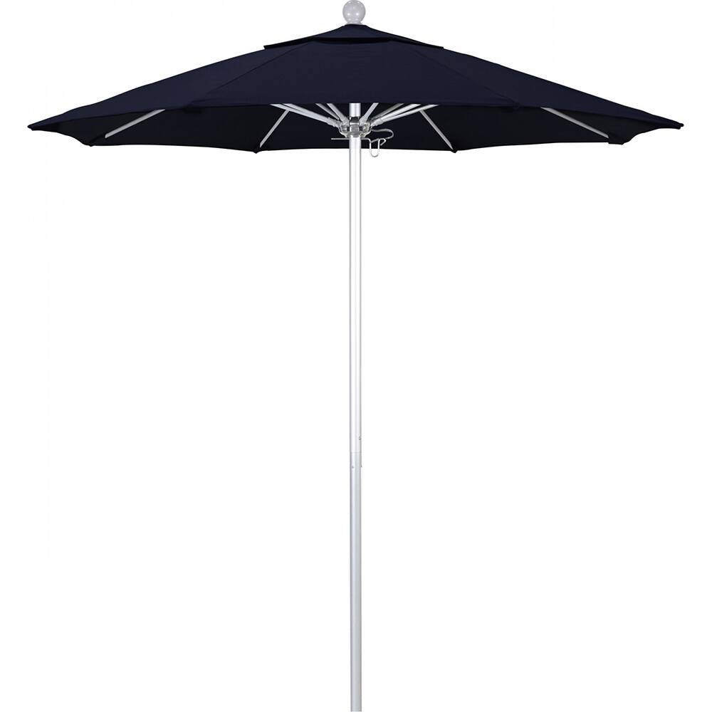 California Umbrella - Patio Umbrellas; Umbrella Diameter (Inch): 90 ; Height (Feet): 8.000 ; Fabric Color: Navy Blue ; Base Included: No ; Frame Material: Aluminum ; Frame Color: Silver - Exact Industrial Supply