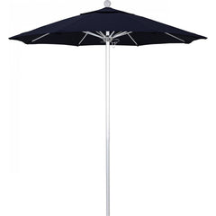 California Umbrella - Patio Umbrellas; Umbrella Diameter (Inch): 90 ; Height (Feet): 8.000 ; Fabric Color: Navy Blue ; Base Included: No ; Frame Material: Aluminum ; Frame Color: Silver - Exact Industrial Supply