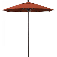 California Umbrella - Patio Umbrellas; Umbrella Diameter (Inch): 90 ; Height (Feet): 8.000 ; Fabric Color: Sunset ; Base Included: No ; Frame Material: Aluminum ; Frame Color: Bronze - Exact Industrial Supply