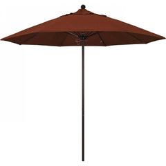 California Umbrella - Patio Umbrellas; Umbrella Diameter (Inch): 108 ; Height (Feet): 8.583 ; Fabric Color: Terracotta ; Base Included: No ; Frame Material: Aluminum ; Frame Color: Bronze - Exact Industrial Supply