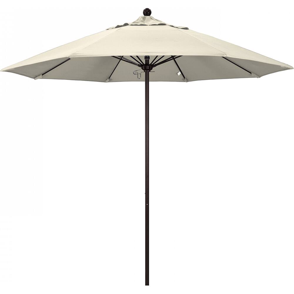 California Umbrella - Patio Umbrellas; Umbrella Diameter (Inch): 108 ; Height (Feet): 8.583 ; Fabric Color: Antique Beige ; Base Included: No ; Frame Material: Aluminum ; Frame Color: Bronze - Exact Industrial Supply