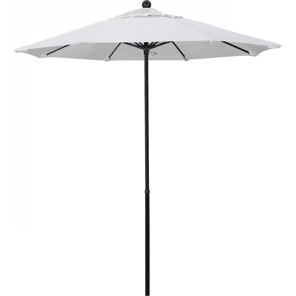 California Umbrella - Patio Umbrellas; Umbrella Diameter (Inch): 90 ; Height (Feet): 7.750 ; Fabric Color: Natural ; Base Included: No ; Frame Material: Fiberglass-reinforced Nylon ; Frame Color: Black - Exact Industrial Supply