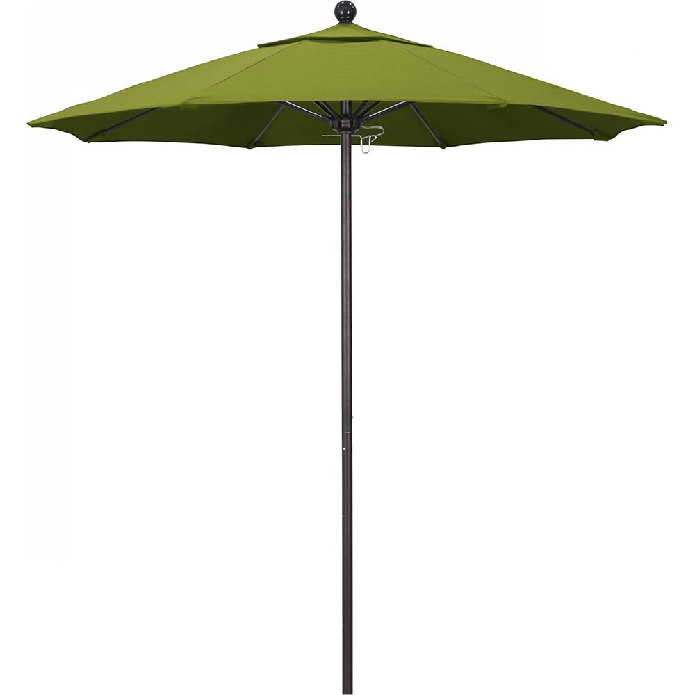 California Umbrella - Patio Umbrellas; Umbrella Diameter (Inch): 90 ; Height (Feet): 8.000 ; Fabric Color: Kiwi ; Base Included: No ; Frame Material: Aluminum ; Frame Color: Bronze - Exact Industrial Supply