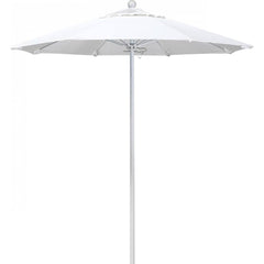 California Umbrella - Patio Umbrellas; Umbrella Diameter (Inch): 90 ; Height (Feet): 8.000 ; Fabric Color: White ; Base Included: No ; Frame Material: Aluminum ; Frame Color: White - Exact Industrial Supply