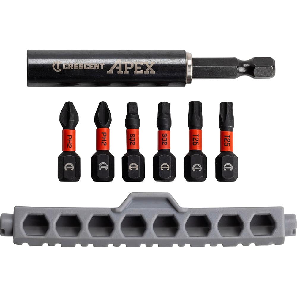 Crescent - 1/4" Drive Impact Ready Screwdriver Bit & Finder Sleeve Set - Exact Industrial Supply