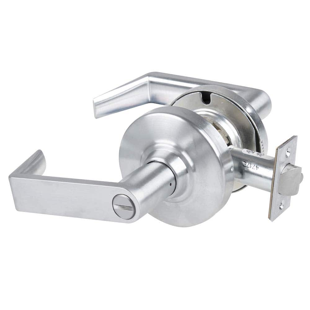 Lever Locksets; Door Thickness: 1 3/8 - 1 3/4; Key Type: Keyless; Back Set: 2-3/4; For Use With: Commerical installation; Finish/Coating: Satin Chrome; Material: Brass; Material: Brass; Door Thickness: 1 3/8 - 1 3/4; Lockset Grade: Grade 2; Cylinder Type: