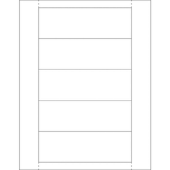 Plastic Label Holder Insert Cards, 2″ x 6″, White, 250/Case