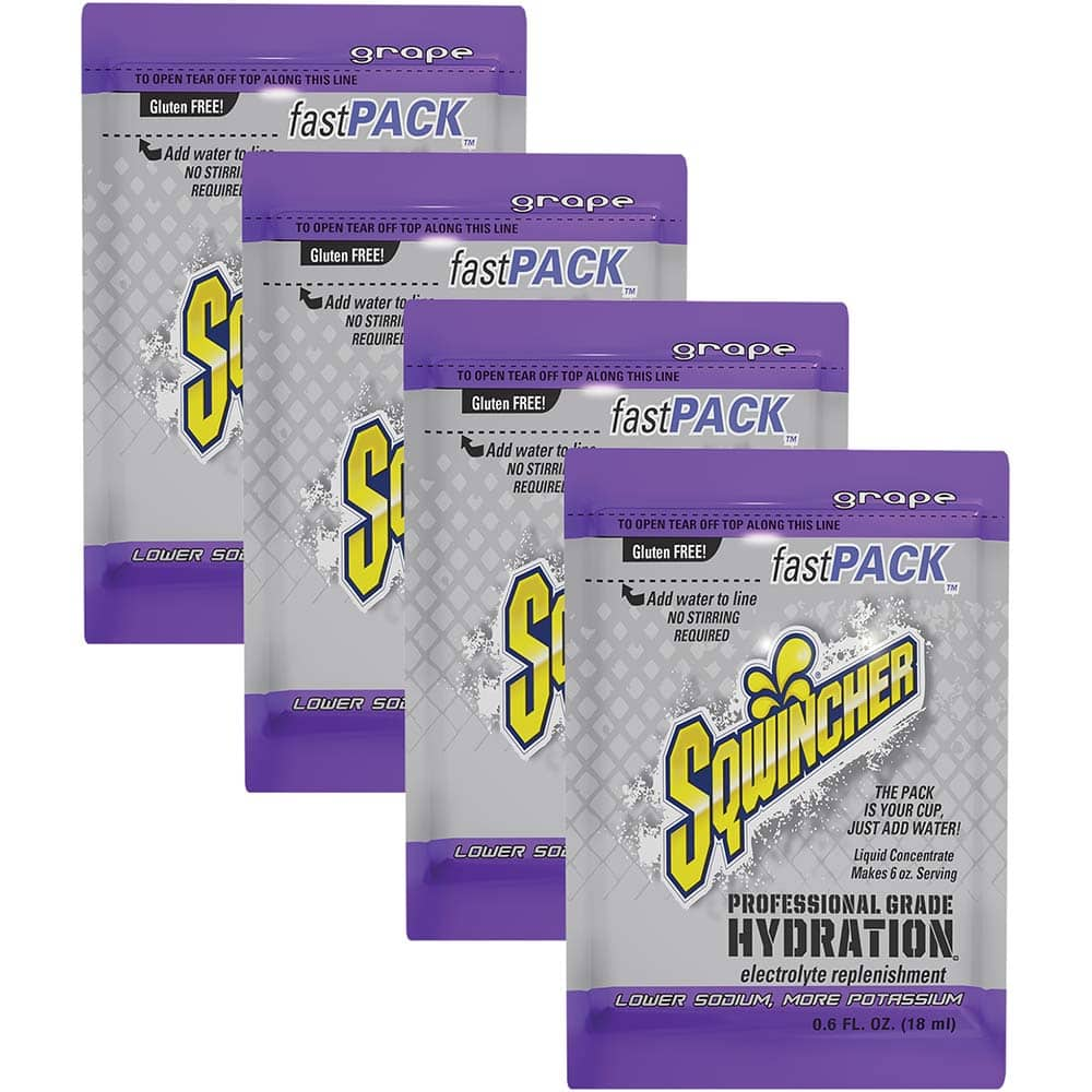 Sqwincher - 4 Boxes of (50), 0.6 oz Pack of Grape Activity Drink - Best Tool & Supply