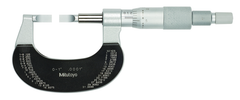 0 - 1'' Measuring Range -  .0001 Graduation - Ratchet Thimble - High Speed Steel Face - Blade Micrometer - Best Tool & Supply