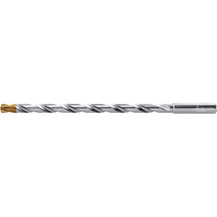 Extra Length Drill Bit: 0.3268″ Dia, 140 °, Solid Carbide TiSiAlCrN Finish, 6.378″ Flute Length, 8.11″ OAL, Straight-Cylindrical Shank, Series DC160-16-A1