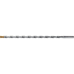 Extra Length Drill Bit: 0.1406″ Dia, 140 °, Solid Carbide TiSiAlCrN Finish, 4.488″ Flute Length, 5.827″ OAL, Straight-Cylindrical Shank, Series DC160-25-A1