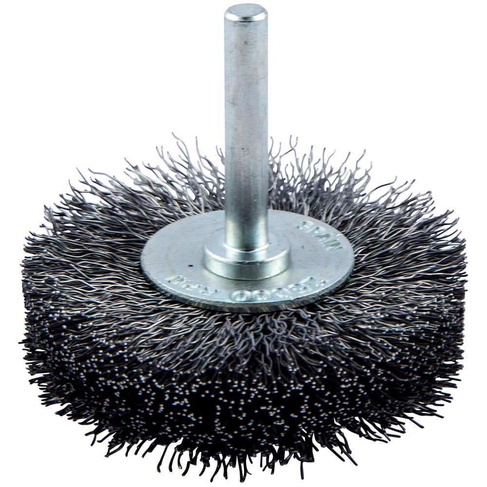 Norton - 2-1/2" OD, Crimped Carbon Wheel Brush - Best Tool & Supply