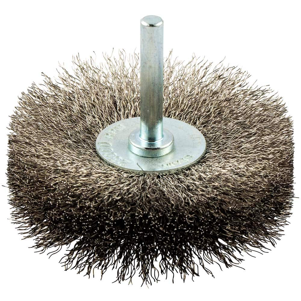 Norton - 3" OD, Crimped Stainless Steel Wheel Brush - Best Tool & Supply