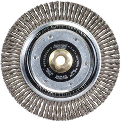 Norton - 6-7/8" OD, 5/8-11 Arbor Hole, Stringer Bead Carbon Wheel Brush - Best Tool & Supply