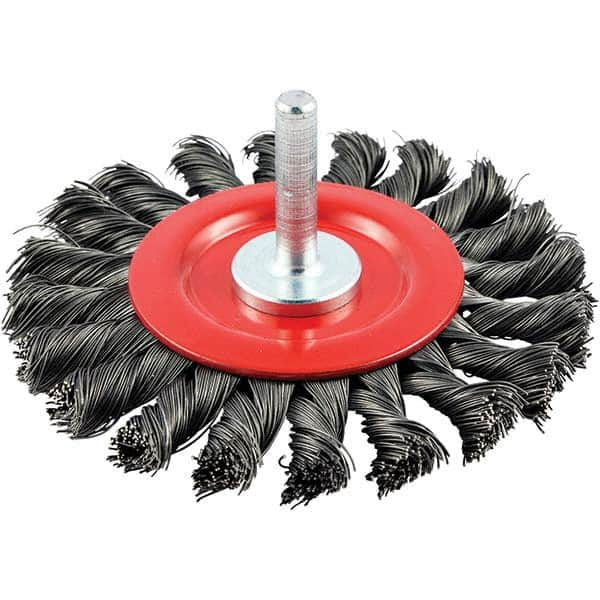 Norton - 3" OD, Knotted Carbon Wheel Brush - Best Tool & Supply