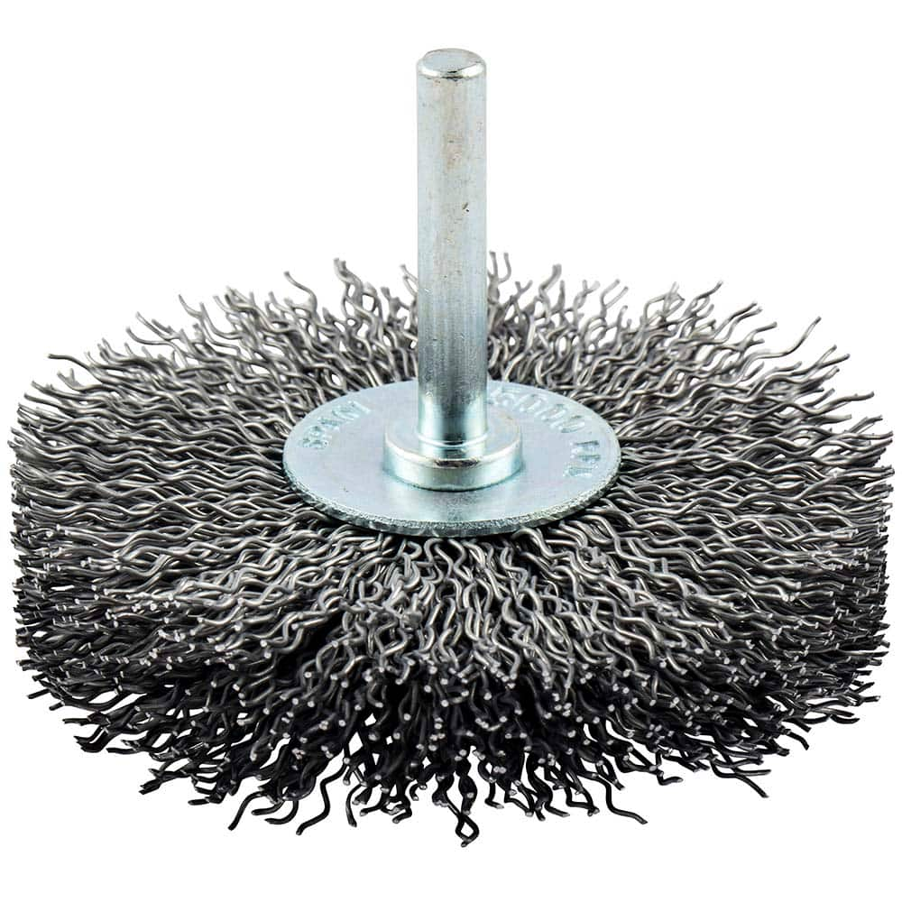 Norton - 3" OD, Crimped Carbon Wheel Brush - Best Tool & Supply