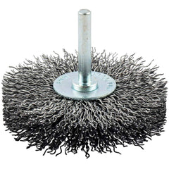 Norton - 3" OD, Crimped Carbon Wheel Brush - Best Tool & Supply