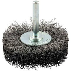 Norton - 2-1/2" OD, Crimped Carbon Wheel Brush - Best Tool & Supply