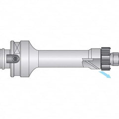 Axial Clamp Modular Shank Modular Reamer Body 50mm Shank Diam, 148″ OAL, Right Hand Cut