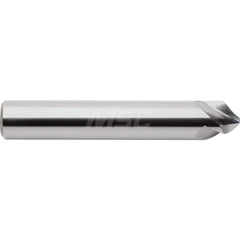 M.A. Ford - Chamfer Mills; Cutter Head Diameter (Inch): 3/8 ; Included Angle A: 90 ; Chamfer Mill Material: Solid Carbide ; Chamfer Mill Finish/Coating: Uncoated ; Overall Length (Inch): 2-1/2 ; Shank Diameter (Inch): 3/8 - Exact Industrial Supply