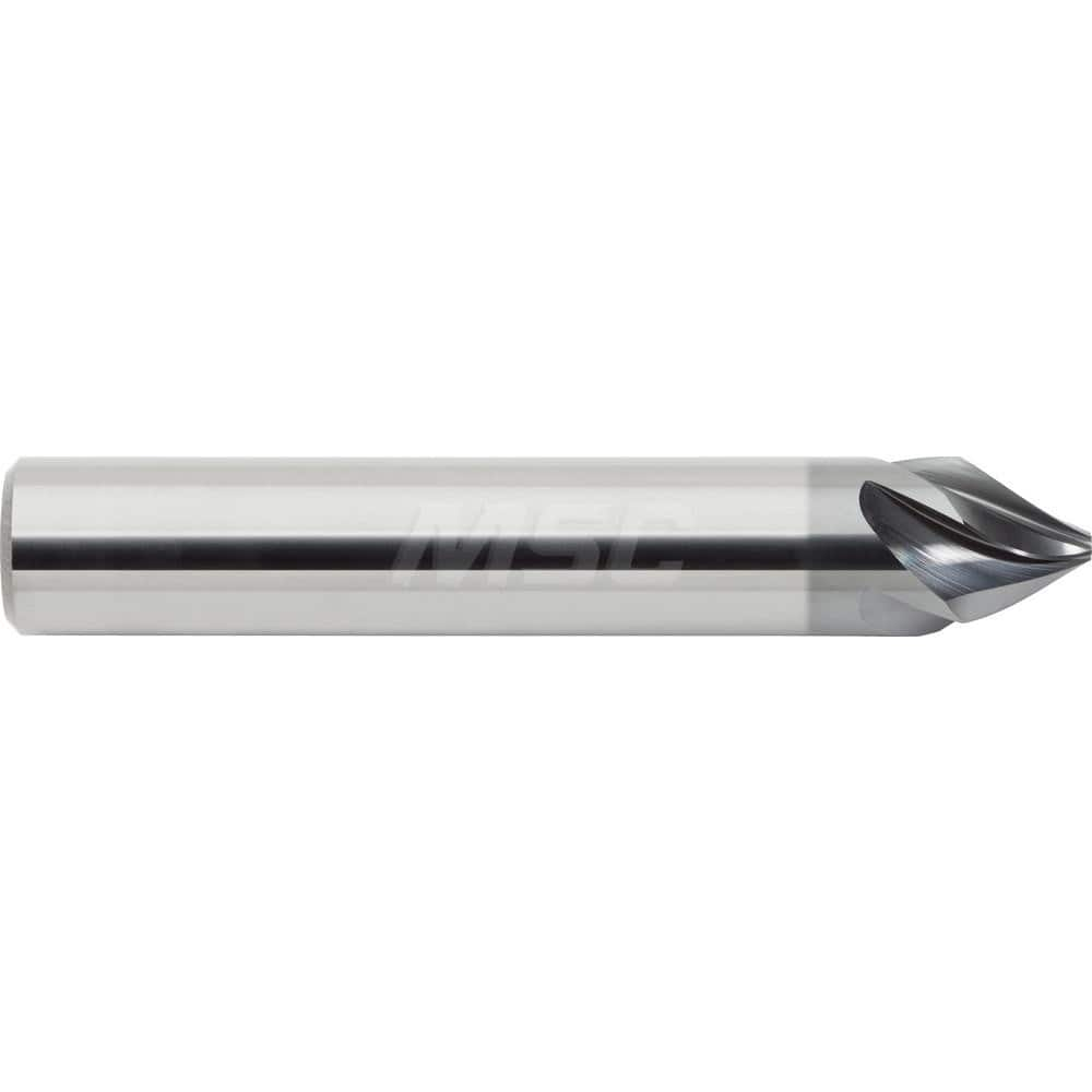 M.A. Ford - Chamfer Mills; Cutter Head Diameter (Inch): 1/4 ; Included Angle A: 60 ; Chamfer Mill Material: Solid Carbide ; Chamfer Mill Finish/Coating: AlCrN ; Overall Length (Inch): 2-1/2 ; Shank Diameter (Inch): 1/4 - Exact Industrial Supply