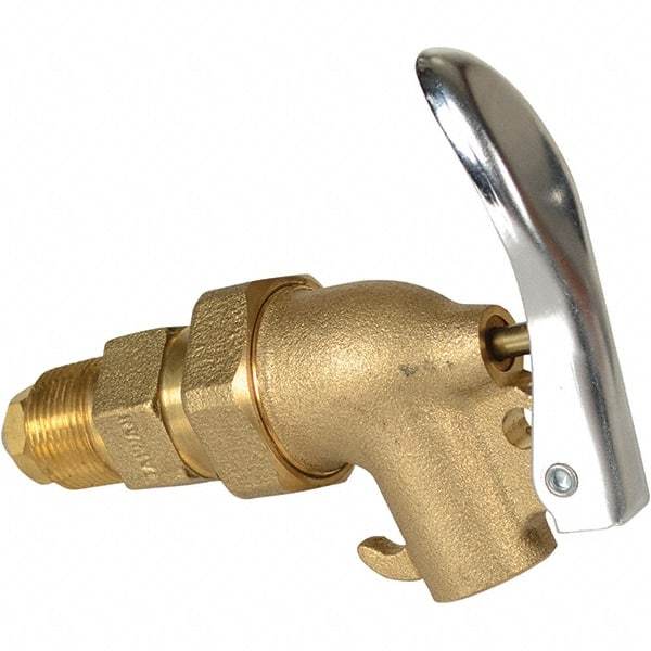 Vestil - 3/4" NPT Brass Adjustable Drum Faucet - 4" Long Extension - Best Tool & Supply