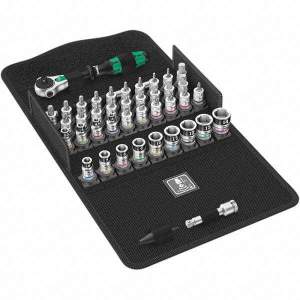 Wera - 42 Piece 1/4" Drive Ratchet Socket Set - Comes in Molded Pouch - Best Tool & Supply