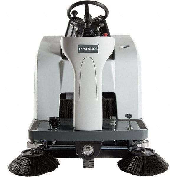 Advance - 46" Cleaning Width, Battery Powered Walk Behind & Sweeper - 0.8 hp, 420 RPM, Series Terra 4300B - Best Tool & Supply