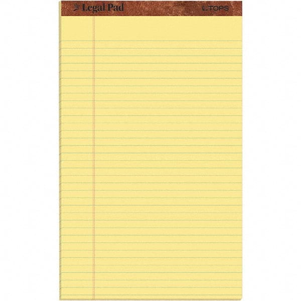 TOPS - Note Pads, Writing Pads & Notebooks Writing Pads & Notebook Type: Writing Pad Size: 8-1/2 x 14 - Best Tool & Supply