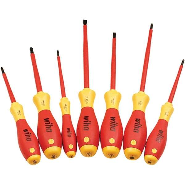 Wiha - Screwdriver Sets Screwdriver Types Included: Insulated Slotted; Phillips Number of Pieces: 7 - Best Tool & Supply