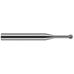 Harvey Tool - 1/8" Cut Diam, 1/8" Shank Diam, Solid Carbide Double Cut Sphere Burr - Exact Industrial Supply