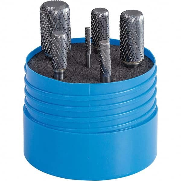 SGS Pro - Burr Sets Head Shape: (6) Corner Radius/Cylinder Tooth Style: Double Cut - Best Tool & Supply