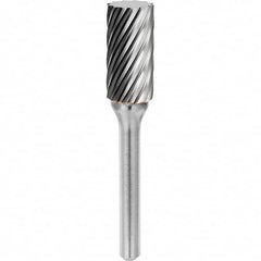 SGS Pro - 1/2" Cut Diam, 1/4" Shank Diam, Tungsten Carbide Inox Cut Cylinder Burr - Best Tool & Supply