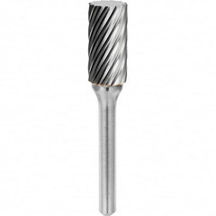 SGS Pro - 5/16" Cut Diam, 1/4" Shank Diam, Tungsten Carbide Inox Cut Cylinder Burr - Best Tool & Supply