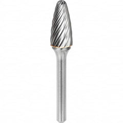 SGS Pro - 1/4" Cut Diam, 1/4" Shank Diam, Tungsten Carbide Inox Cut Ball Nose Tree Burr - Best Tool & Supply