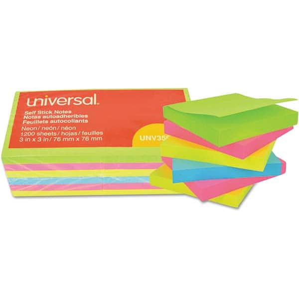 UNIVERSAL - Note Pads, Writing Pads & Notebooks Writing Pads & Notebook Type: Self-Stick Notes Size: 3 x 3 - Best Tool & Supply