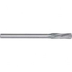 Chucking Reamer: 0.4331″ Dia, 5.236″ OAL, 1.496″ Flute Length, Straight Shank, Solid Carbide 6 Flute, RH