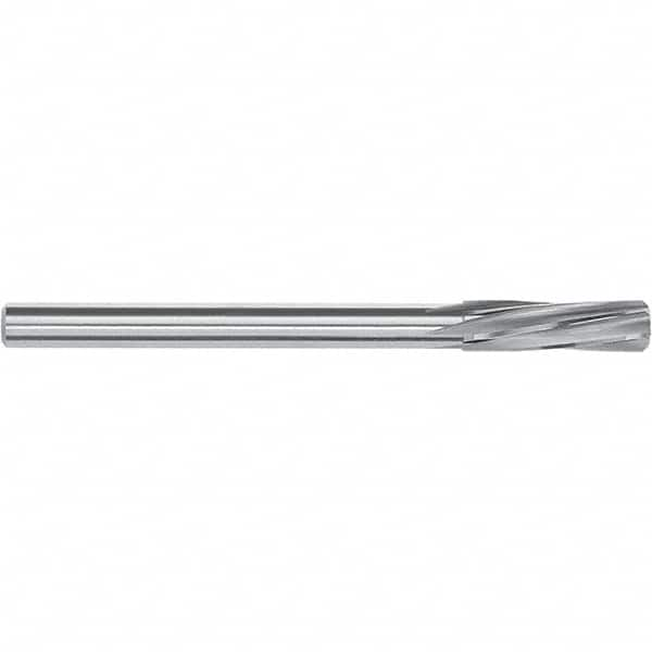 Chucking Reamer: 0.3799″ Dia, 5.236″ OAL, 1.496″ Flute Length, Straight Shank, Solid Carbide 6 Flute, RH