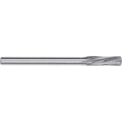 Magafor - 10.69mm Solid Carbide 6 Flute Chucking Reamer - Spiral Flute, 10mm Straight Shank, 38mm Flute Length, 133mm OAL - Best Tool & Supply