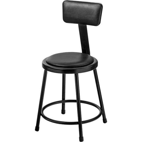 NPS - Stationary Stools Type: Fixed Height Stool w/Adjustable Height Back Base Type: Steel - Best Tool & Supply