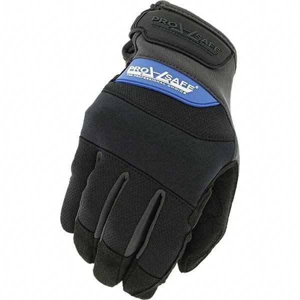 PRO-SAFE - Size S (8) Work Gloves - For General Purpose, Uncoated, Hook & Loop Cuff, Full Fingered, Black, Paired - Best Tool & Supply