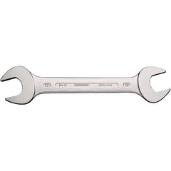 Open End Wrench: 30 mm x 32 mm, Double End Head 15 ° Head Angle, Vanadium Steel, Chrome-Plated