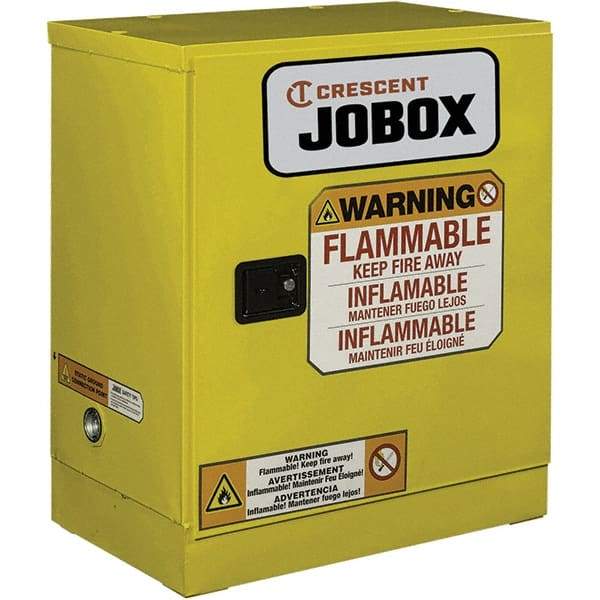 Jobox - Safety Cabinets   Hazardous Chemical Type: Flammable and Combustible Liquids    Color: Yellow - Best Tool & Supply