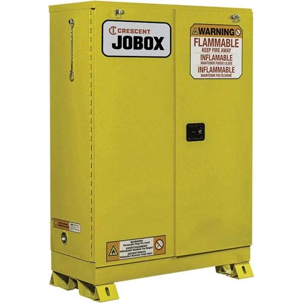 Jobox - Safety Cabinets   Hazardous Chemical Type: Flammable and Combustible Liquids    Color: Yellow - Best Tool & Supply