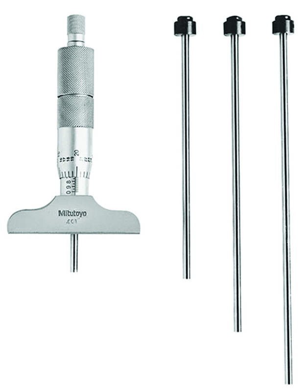 0 - 4'' Measuring Range - Ratchet Thimble - Depth Micrometer - Best Tool & Supply