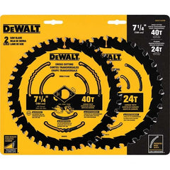 DeWALT - Wet & Dry-Cut Saw Blades Blade Diameter (Inch): 7-1/4 Blade Material: Carbide-Tipped - Best Tool & Supply