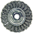 4" Diameter - 1/2-13" Arbor Hole - Knot Twist Steel Wire Straight Wheel - Best Tool & Supply