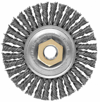 Mini Roughneck 4" - Diameter Stringer Bead Wheel; .020" Stainless Steel Filll; 5/8-11 UNC Nut - Best Tool & Supply