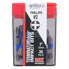 Power Screwdriver Bit: #2 Phillips, 1/4″ Hex Drive 2″ OAL